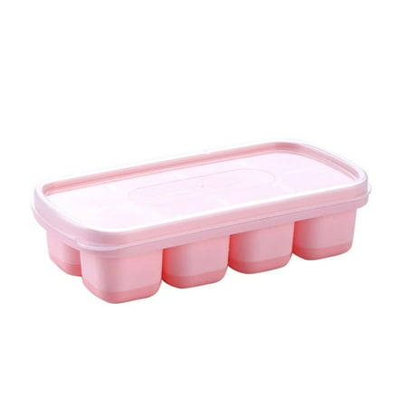 

Home DIY Fast Cool Gadget Party Bar Silicone Mold With Lid 8 Grids Ice Cube Maker Beer Coffee Chiller Drink Cooling PINK
