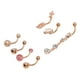 thumbnail image 1 of Anillos Para Ombligo, 7 Piezas De Anillos Suavizantes Para Ombligo Para Cumpleaños, 1 of 7