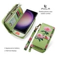 thumbnail image 4 of Ancove for iPhone 13 Pro Max Wallet Case with Card Holder & Strap,Shockproof RFID Blocking Magnetic PU Leather Zipper Detachable Wallet Case Cover for Women Girls ,Green, 4 of 7