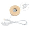 thumbnail image 3 of Base Iluminada LED Interfaz USB Material De Madera De Roble Redondo, 3 of 7
