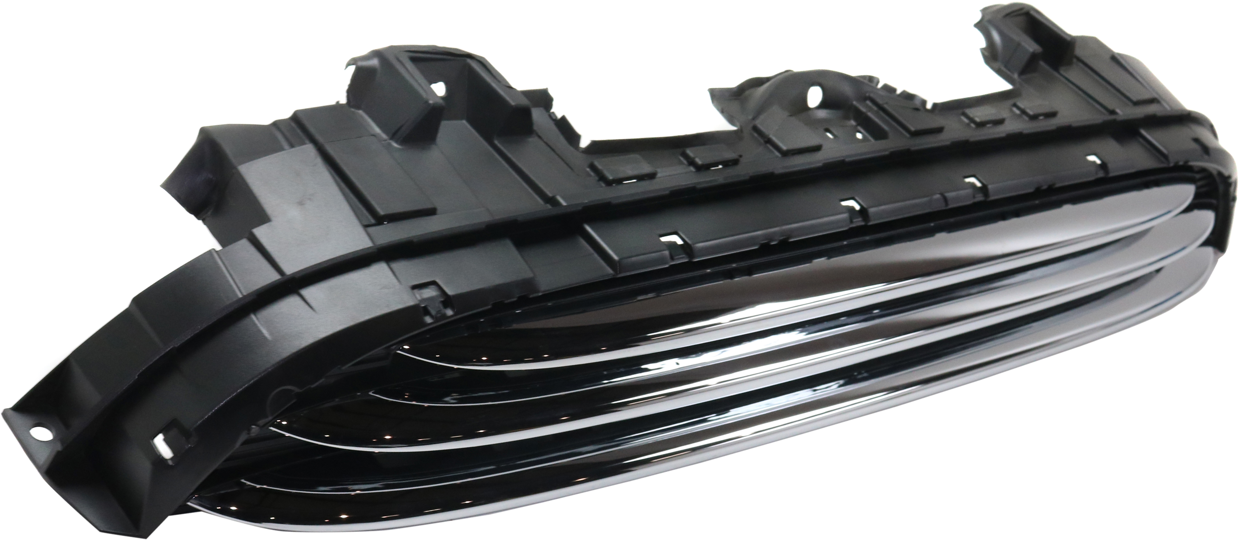 Grille Assembly Compatible With 2014-2021 Mini Cooper Hatchback Textured Black Shell and Insert