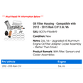 thumbnail image 2 of Oil Filter Housing - Compatible with 2012 - 2015 Ram C/V 3.6L V6 2013 2014, 2 of 3