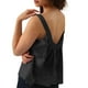 thumbnail image 3 of Camiseta sin mangas con cuello cuadrado de color liso para mujer, diseño sin mangas y espalda descubierta, tela suave de mezcla de algodón, ropa informal de verano, sopatenor, 3 of 9