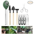 thumbnail image 1 of Herramientas Juego De 10 Uds De Herramientas De Jardinería, Pala En Miniatura Para Bonsái, Pinzas De Tijera, Medidor De PH Para Suelo, Kit De Plantación Suculenta Para, 1 of 8