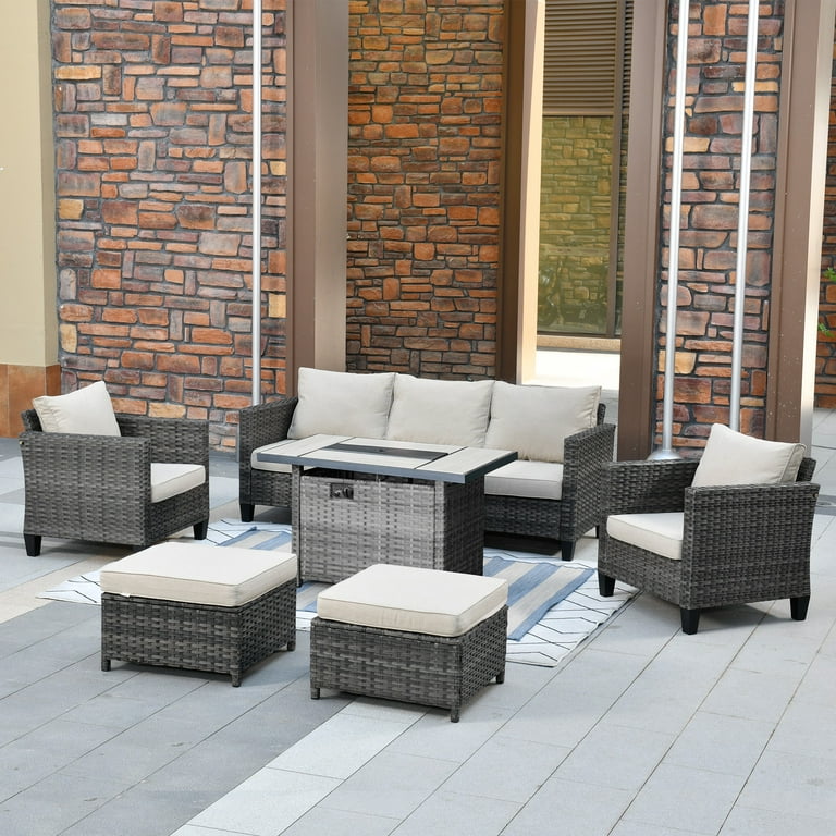 Maze rattan fire pit set hot sale