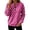 Red #147, variant on Women's Polka Dot Quarter Zip Sweatshirt Long Sleeve Casual Pullover Top for Fall Soft Relaxed Fit Sweatshirt