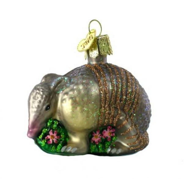 Old World Christmas Armadillo Glass Ornament 12369 New Decoration FREE