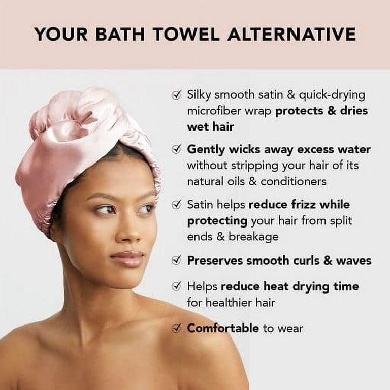 Microfiber Hair Towel Wrap - Ultra-Fine & Silky Smooth - Quick Drying