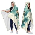 thumbnail image 2 of Fierce Tiger Wearable Blanket Hoodies for Women Men Adults Tiger Lovers Plush Lightweight Vintage Tigers Hooded Blankets for Camping Office Decor Birthday Gifts 50×60 Inch, 2 of 5