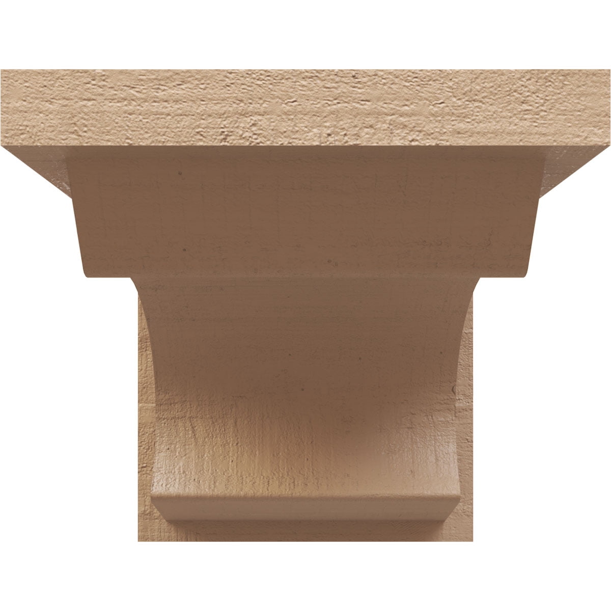 6"W x 12"D x 6"H Wide Emerson Rough Cedar Woodgrain TimberThane Corbel, Primed Tan