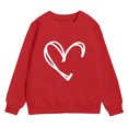 thumbnail image 4 of Staki Girls Valentine Shirt Kids Valentine Shirt Girls Valentines Shirts Cute Heart Graphic Long Sleeve Tee Tops 1-6Y(Sky Blue,1-2 Years), 4 of 4
