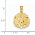 thumbnail image 2 of 14K Yellow Gold Gold Polished Large Sand Dollar Pendant, 2 of 2