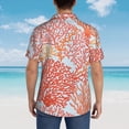 thumbnail image 6 of Xecao Corals print Hawaiian shirt - a stylish short-sleeve button-down for men, perfect for casual beach and tropical outings., 6 of 9