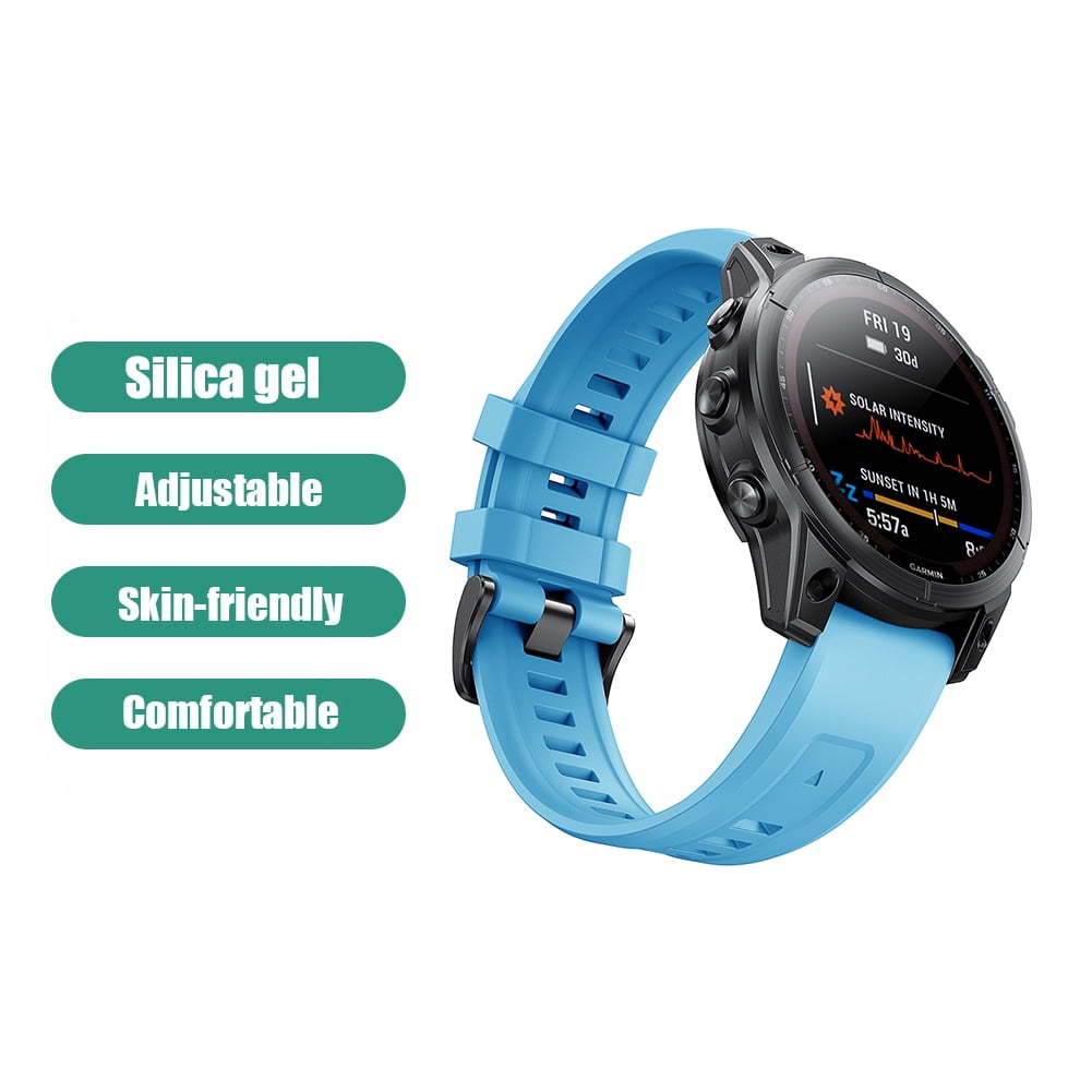 Peggybuy 26mm Silicone Strap for Garmin Fenix 7X 6X 5X 5X Plus 3 3 HR Sport Watch Bands Walmart