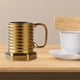 thumbnail image 5 of Tazas de café Taza de cerámica Taza de desayuno con forma de tornillo Colección Agua Té Oro, 5 of 9