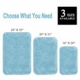 thumbnail image 2 of PiccoCasa Luxury Soft Plush Shaggy Thick Microfiber Bath Mat Floor Mat Non-slip Rubber Back Blue 20" x 31", 2 of 7
