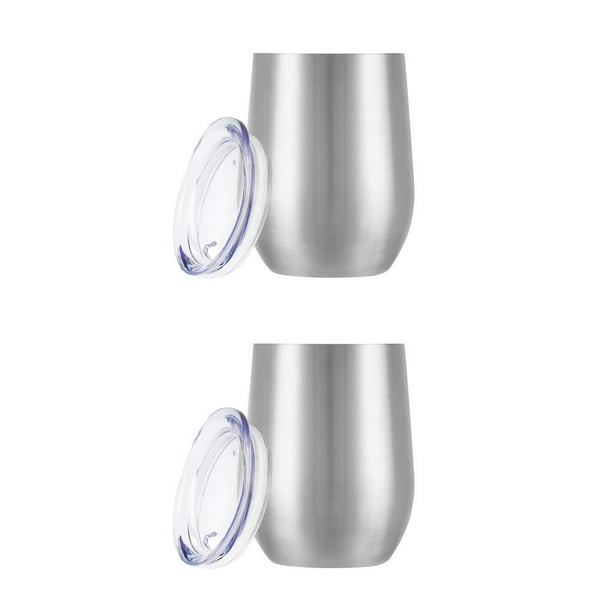 Inteprter Vaso de 12 oz con tapa Taza de paja Cerveza Café Vino Vasos Tazas Taza de agua con aislamiento al vacío de doble pared Type2 NO2