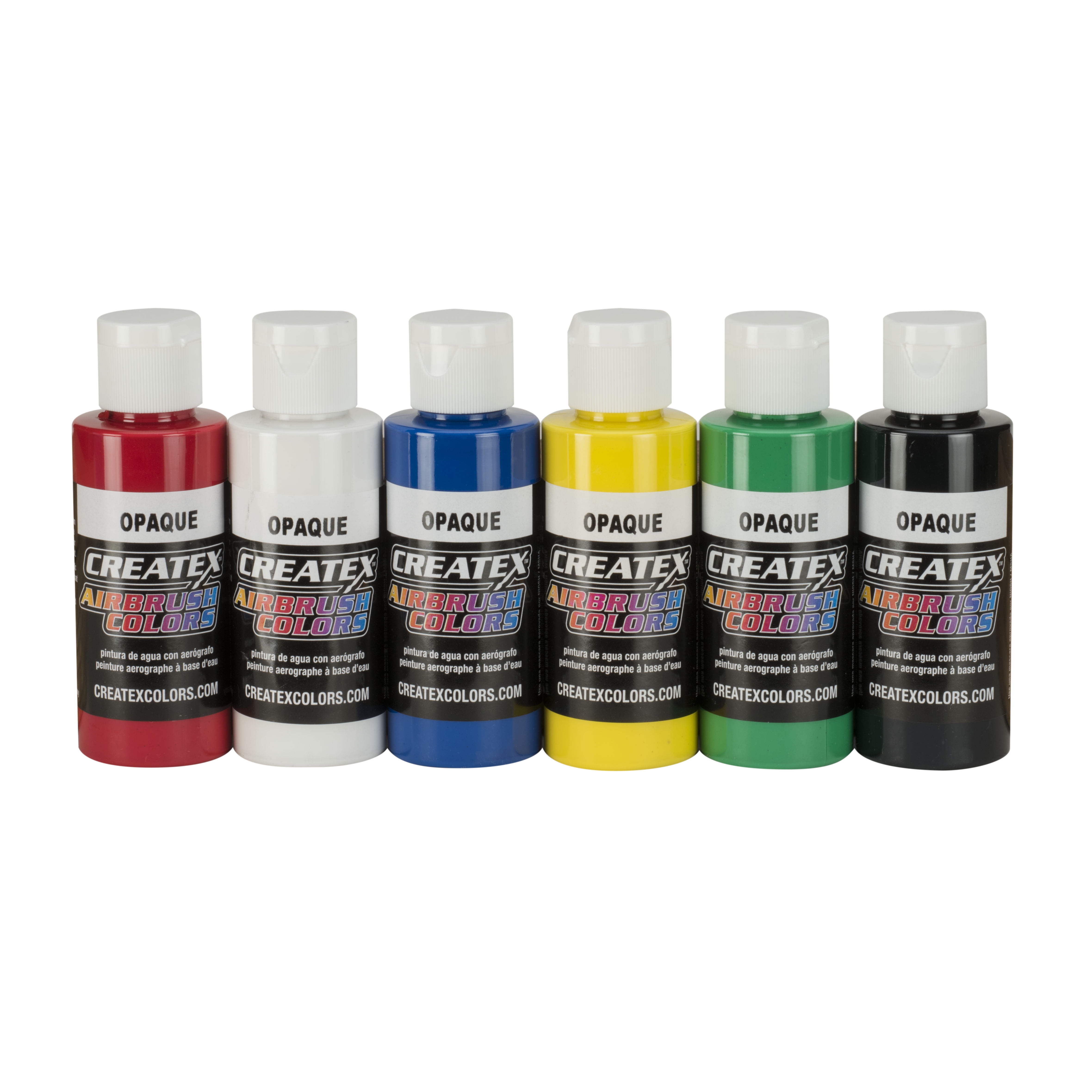 Createx Airbrush Color Set, 6-Colors, Opaque
