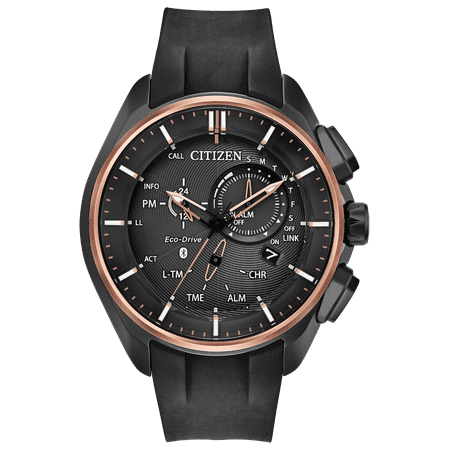 Power Reserve Indicator NWT Citizen Men's Eco-Drive Proximity BZ1044-08E Polyurethane Strap with Black, Pink Gold-Tone Accents, Power Reserve Indicator Dial Watch ()