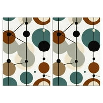 2 Pcs Funny Kitchen Towels,Geometric Shapes Pattern Microfiber Dish Towels,Kitchen Tea Towels,Kitchen Towel Set (18" X 26")