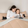 thumbnail image 4 of Manfei Kawaii Cat King Size Comforter Sets, Simple Art Animal Comforters King Size, Black Beige, Gray Reversible, 3-Piece, 1 Comforter and 2 Pillowcases, 4 of 7