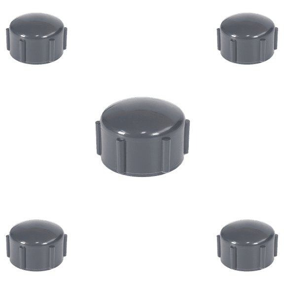 Lesso America 848-002 (5 Pack), Plumbing, PVC Pipe Fitting, Cap  , SCH80, 1/4"