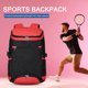 thumbnail image 5 of Mochila de tenis Bolsa para raquetas de bádminton de gran capacidad de 25 l con capacidad para 3 raquetas con bolsillo para botella de agua, 5 of 7