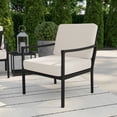 thumbnail image 6 of Martha Stewart Set of 2 Indoor-Outdoor Patio Accent Chairs with Steel Frames in Black with Cream All-Weather Cushions, 6 of 13
