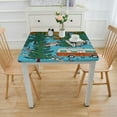 thumbnail image 3 of Outdoor Tablecloth, Travel Trailers Forest Tablecloth, Rectangle Table Cover, Kitchen Dining Indoor Outdoor Buffet Tabletop Decoration, Clips Included, 3 of 7