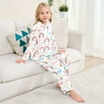 thumbnail image 3 of Unicorn Clouds Stars Cozy Soft Long Sleeves Top and Pants 2 Piece Cool Pjs Pajamas Set Sleepwear Size 3-11Y, 3 of 6
