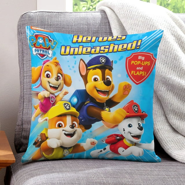 Patrulla Canina Fundas de almohada de terciopelo con tema, regalos de funda de almohada, decoración para el hogar, cojín de lanzar, regalo de cumpleaños para fans y parejas. 50cm x 50cm.