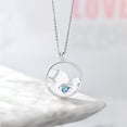 thumbnail image 4 of Gem Stone King Keren Hanan Mother`s Affection 0.61 Ct Mercury Mist Mystic Topaz E-F Lab Grown Diamond 925 Sterling Silver Pendant Necklace for Women with 18 inch Silver Chain, 4 of 4
