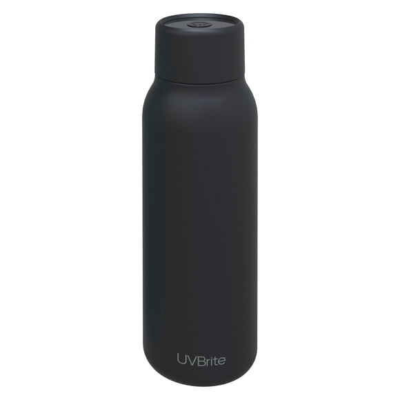 UVBrite Bouteille autonettoyante de 550 ml avec stérilisation UV-C, Noir