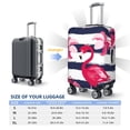 thumbnail image 6 of Naloa Dark Blue Stripes and Pink Flamingos Elastic Suitcase Protector, Travel Suitcase Protector Cover Fits 18-32in Suitcase - Large, 6 of 9