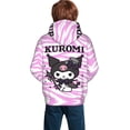 thumbnail image 2 of Sanrio Kuromi Kids' Hoodie 3d Print Sweatshirt Soft Pullover Hooded With Big Pockets Fans Gifts For Boys Or Girls X-Large, 2 of 7