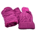 thumbnail image 1 of Ensemble Bonnet et Foulard pour Femmes Doublés de Fourrure avec Pompon, 1 of 2