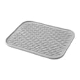 thumbnail image 1 of Alfombrilla para secar platos de fácil limpieza, uso multifuncional en la cocina o el baño, superficie antideslizante de silicona flexible, diseño resistente al calor y de secado rápido, crestas, 1 of 5