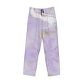 thumbnail image 4 of Balery Men'S Lavender Glitter Foil Stripes Pants,Sleepwear Pants,Pajama Pants,Pj Bottoms Drawstring And Pockets-Large, 4 of 9