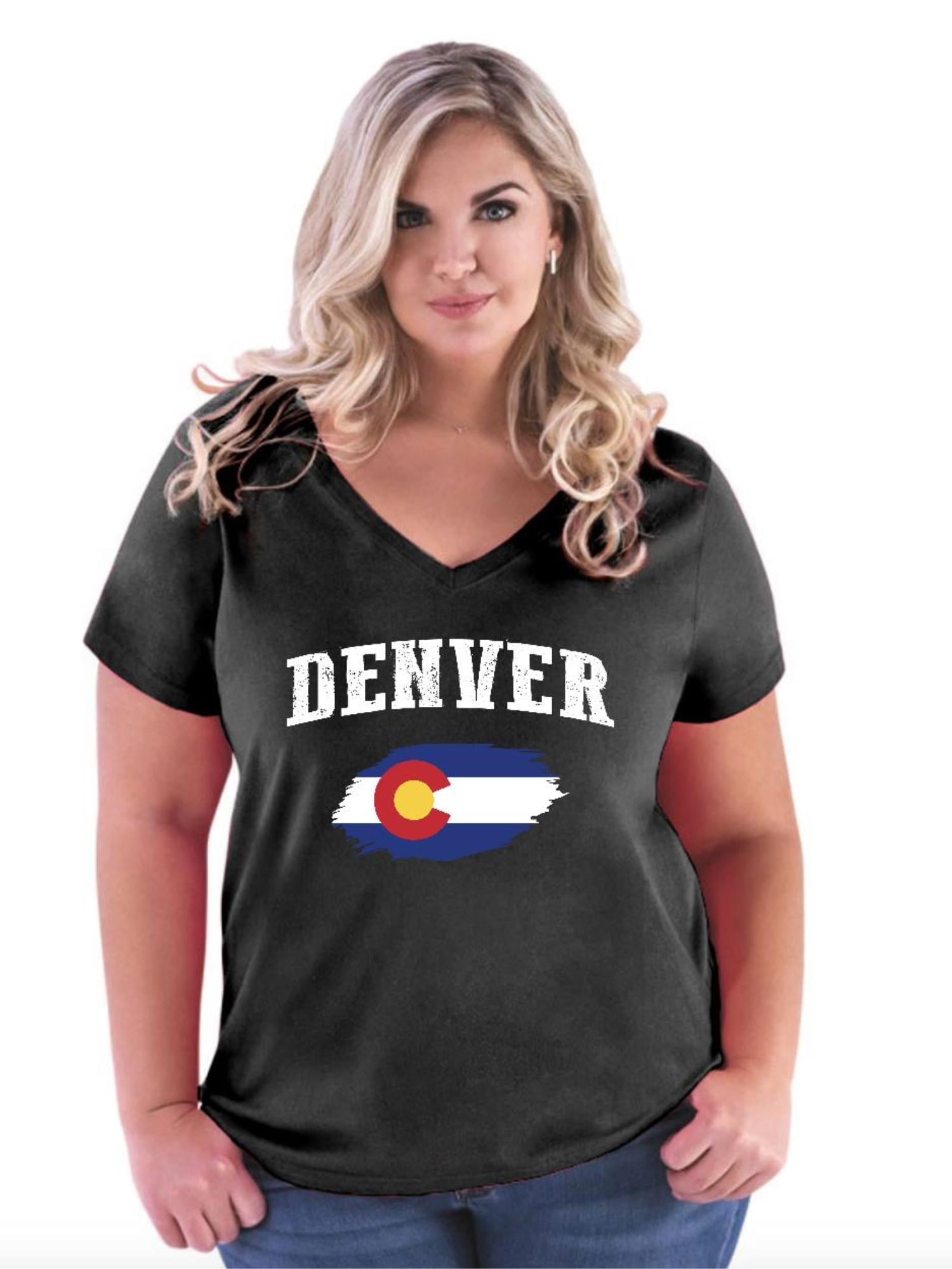 IWPF - Womens and Womens Plus Size Denver Curvy V-Neck T-Shirt, up to size 26/28 - Walmart.com 