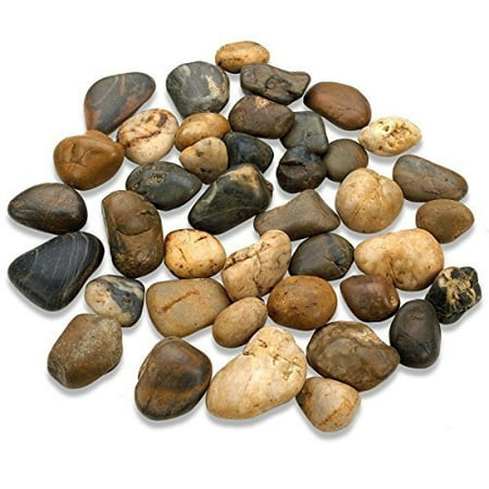 Katzco 2 Pounds Small Decorative River Rock Stones Natural