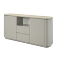 thumbnail image 4 of ACME Ingram Contemporary Metal & Wood Server with Ceramic Top in Light Gray, 4 of 5