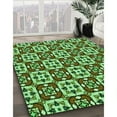 thumbnail image 3 of Ahgly Company Machine Washable Indoor Square Transitional Green Area Rugs, 5' Square, 3 of 7