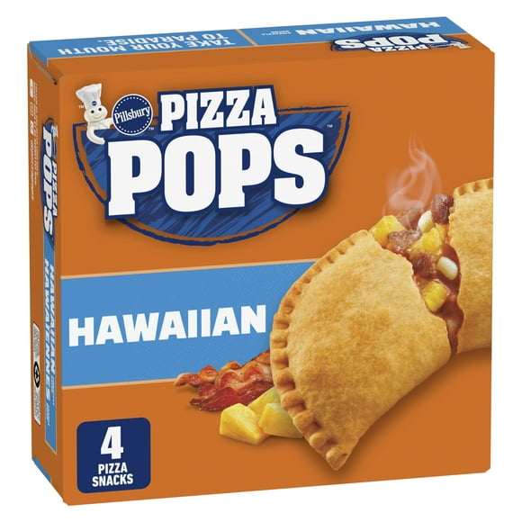 Pillsbury Pizza Pops, Hawaïenne, Collations Pizza Surgelées, 380 g, 4 unités 4 collations pizza, 380 g