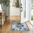 thumbnail image 2 of ODIKA 2'x3' Washable Doormat Hydrangea Botanical Plaid Lattice Pink Cluster Eucalyptus Border for Entryway, Kitchen, Laundry Room, Non-Slip, Low Pile, 2 of 7