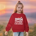 thumbnail image 4 of Tenue de Noël pour Garçons et Filles, Chandail en Coton à Col Rond avec Lettres Imprimées, Chandail à Manches Longues, Hauts de Fête de Noël 2024 (9-10 Ans, Rouge), 4 of 4