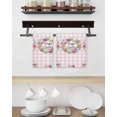 thumbnail image 3 of Spring Easter Kitchen Dish Towels for Drying Dishes Set of 2, Watercolor Floral Tulips Wreath Eggs Pink Plaid Waffle Weave Microfiber Hand Tea Bathroom Towels Quick Dry & Absorbent Towel 15.7x23.6, 3 of 7