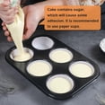 thumbnail image 5 of HXRH 2Pcs Carbon Steel Cupcake Pan 6-Cup Cupcake Pans and Muffin Tins with Nonstick Coating for Muffins Cupcakes Brownie Ideal for Party Home Baking(Black), 5 of 7