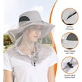 thumbnail image 4 of Mosquito Net Hat - Bug Cap Upf 50+ Protección solar con red oculta al aire libre para mujeres y hombres, 4 of 5