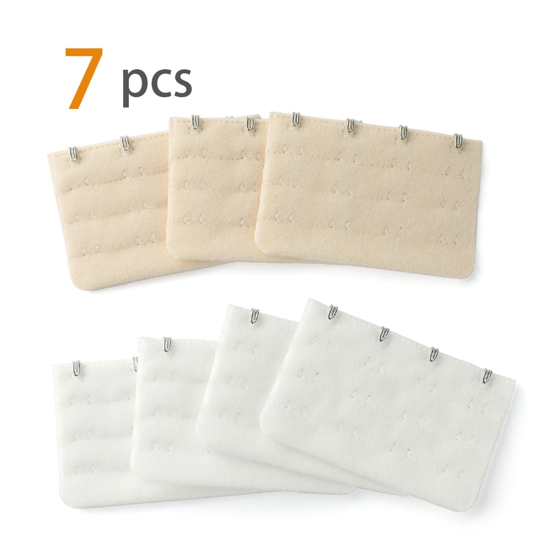 Unique Bargains 7 Pcs Lady Brassiere Bra Underwear Extension Strap Extender 4-Hook