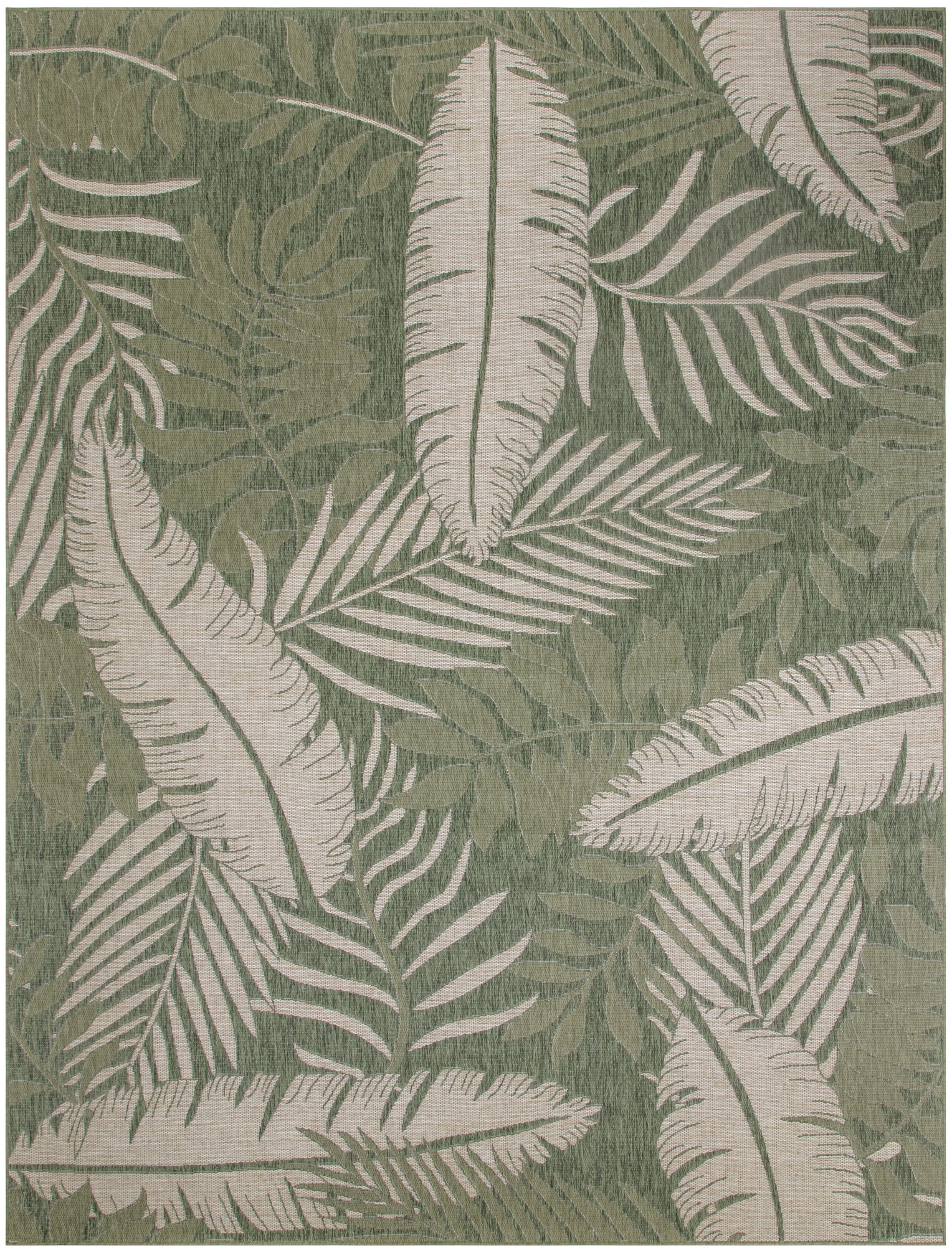 Nourison Garden Oasis Tropical Green Ivory 8' x 10' Area Rug (8x10)